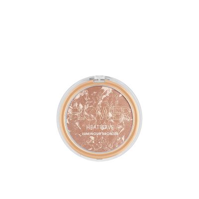 FLOWER BEAUTY By Drew Barrymore Heatwave Luminous Bronzer - Bronzer Powder Makeup - Warm Luminous Finish  Sunkissed Skin - Shimmering Powder - Ambient Glow - Cruelty-Free  Vegan (Sunrise)