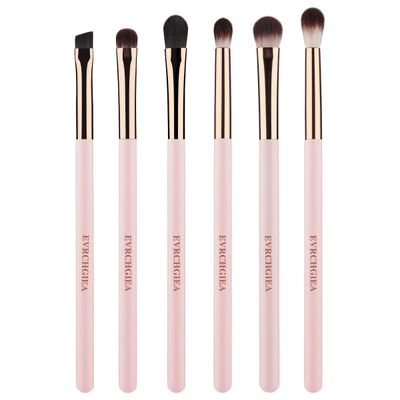 Eye Makeup Brush Set, 6 Pcs Professional Blending Eyeshadow Makeup Brushes for Concealer Eyebrows Eyeliner, Soft Hairs &amp; Wood Handle