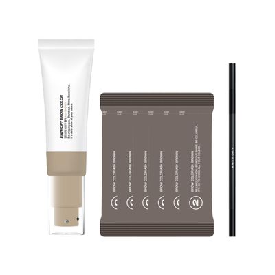 ENTROPY MAKEUP Brow Color #Ash Brown - Long-Lasting Eyebrow Tinting Kit for Natural-Looking Brows, Up to 4 Weeks, Nourishing Aloe Vera &amp; Moringa Extract, 6 Applications, Easy-to-Use