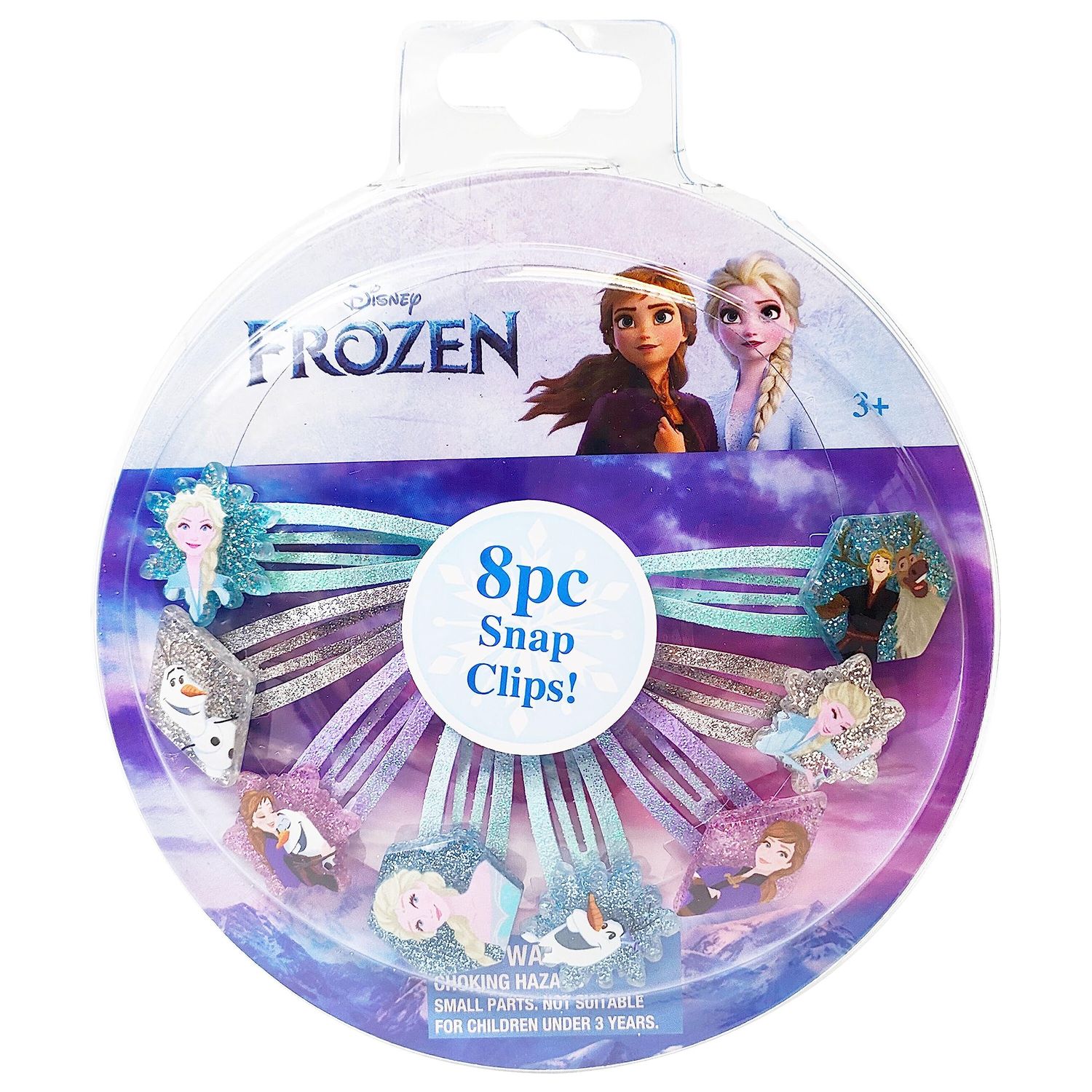 Disney Frozen Kids Hair Clips for Girls Snap Clips 8 Pack Multi Color Ages 3