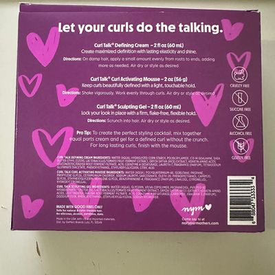 Not Your Mothers Curl Talk To Go Mini Styling SET. Defining Cream And Curl Activating Mousse.