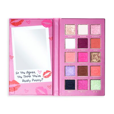 Revolution Beauty, Mean Girls x Revolution Burn Book Eyeshadow Palette, 15 Pigmented Eye Shadow Colors, Neutrals &amp; Shimmers, Cruelty-Free &amp; Vegan, 8.82 oz
