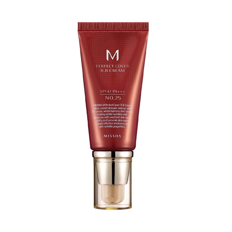 MISSHA M Perfect BB Cream No.25 Warm beige for lightmedium with neutral skin tone SPF 42 PA  1.69 Fl Oz - Tinted Moisturizer for face with SPF
