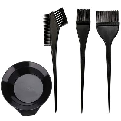 Moonmini Hair Dye Color Brush and Bowl Set, 4Pcs Color Bowl Brushes Tool Mixing Bowl Kit Tint Comb for Hair Tint Dying Coloring Applicator