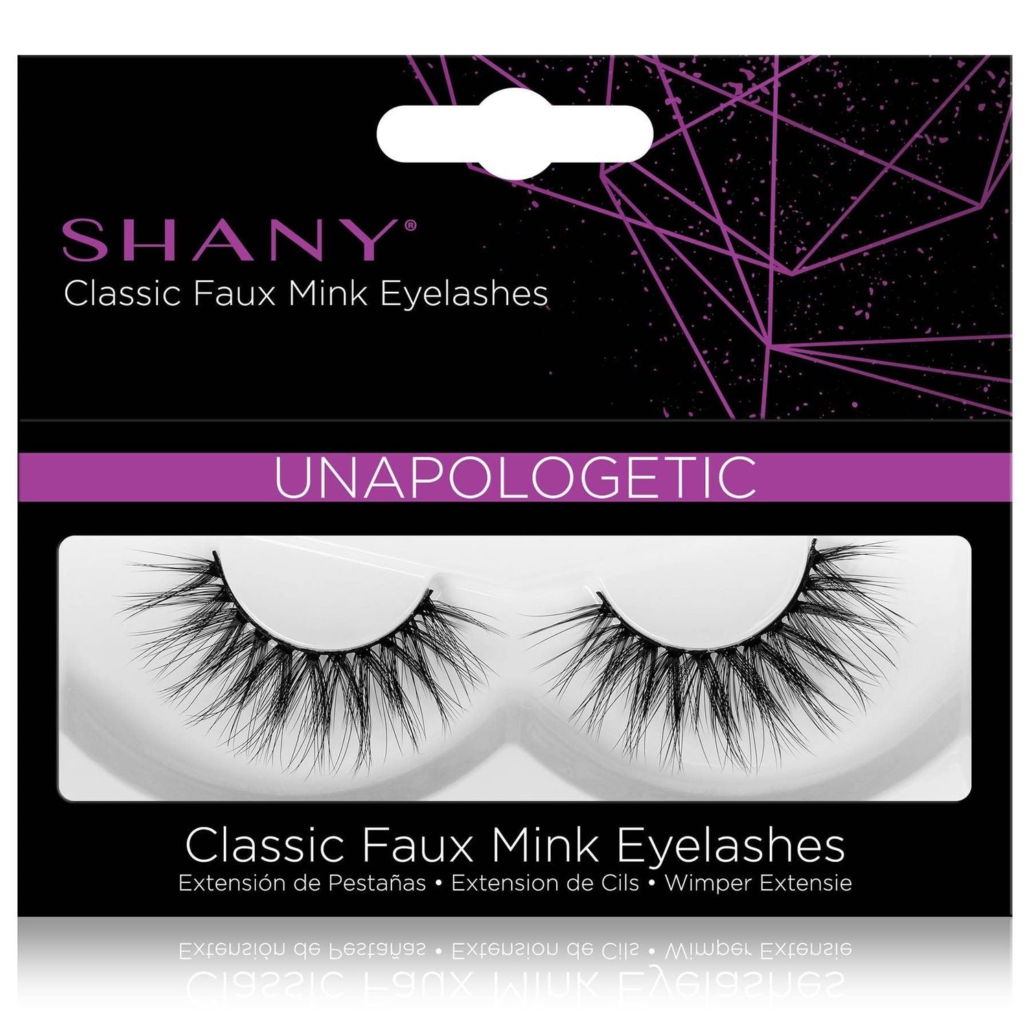 SHANY Classic Faux Mink Eyelashes - Durable Single Pair 3D Reusable Fluffy and Soft Strip Lash with Medium Volume - UNAPOLOGETIC