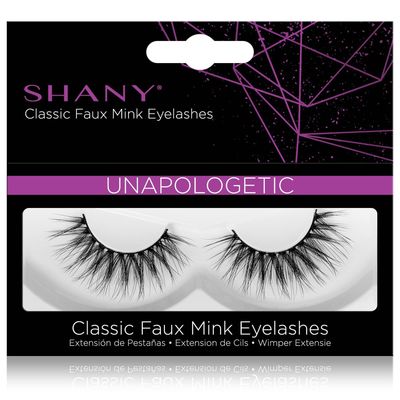 SHANY Classic Faux Mink Eyelashes - Durable Single Pair 3D Reusable Fluffy and Soft Strip Lash with Medium Volume - UNAPOLOGETIC