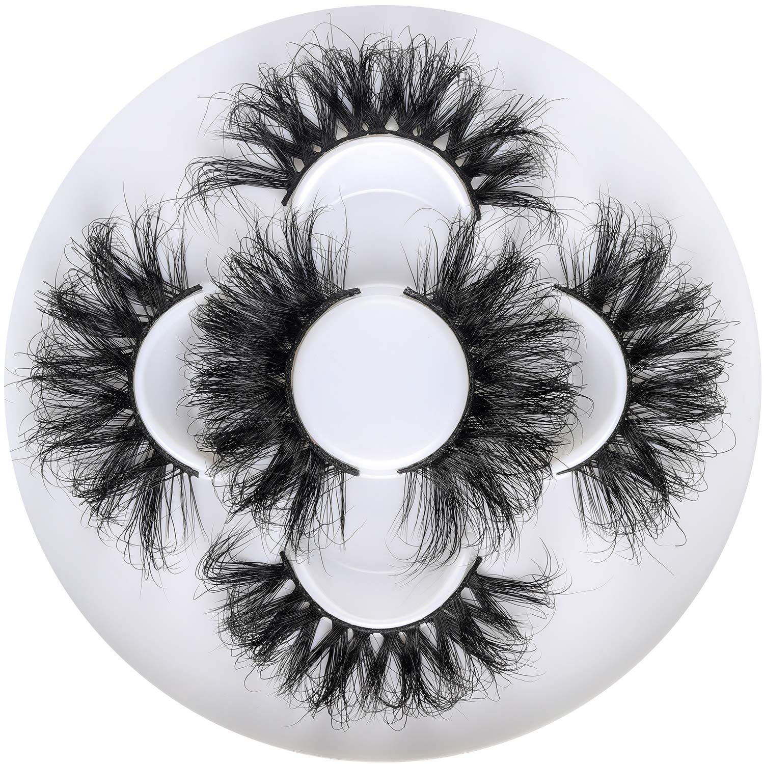 25mm 3D Mink Lashes Full Volume Mink Eyelashes Fluffy Volume Dramatic 25mm Mink Lashes Extension Cruelty-free Siberian Mink Strip Eyelashes (06 61 82 mix)