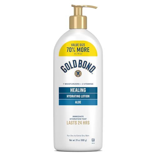 Gold Bond Healing Hydrating Lotion with Aloe Moisturizes, Heals &amp; Smooths Dry Skin, Delivers Immediate 24-Hour Hydration, Value Size, 24 oz.