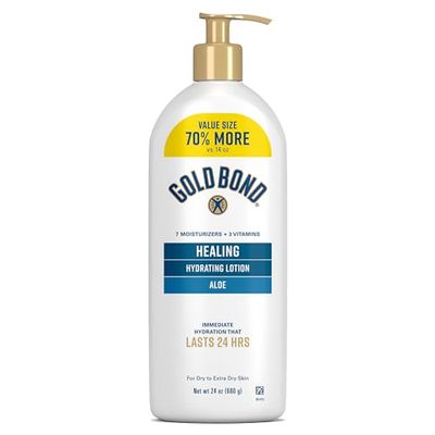 Gold Bond Healing Hydrating Lotion with Aloe Moisturizes, Heals &amp; Smooths Dry Skin, Delivers Immediate 24-Hour Hydration, Value Size, 24 oz.