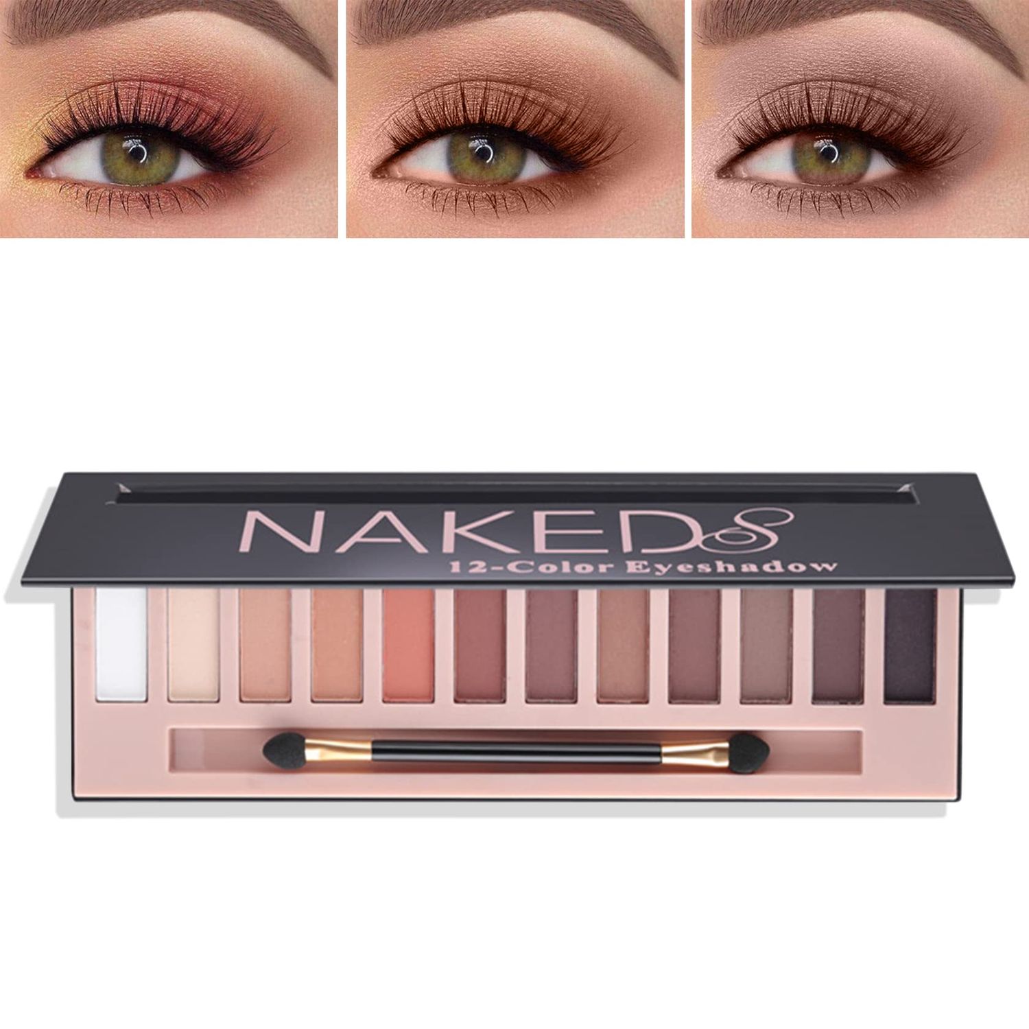 WYBLZPXZ 12 Colors Naked Nude Colors Eyeshadow Palette,Matte Blendable Shimmer Eyeshadow Pallete Natural Smooth Texture Pigmented Long Lasting Waterproof Smokey Eye Shadow Palette Makeup(Matte)