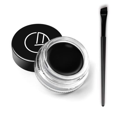 GOOD MOTHER Eyeliner Gel Set,Long Lasting Waterproof Gel Eyeliner With 5.51 IN Long Eyeliner Brush,High-Intensity Pigments Smudge-Proof Eye Liner Makeup Creamy Eyeliner Gel 5G-Black