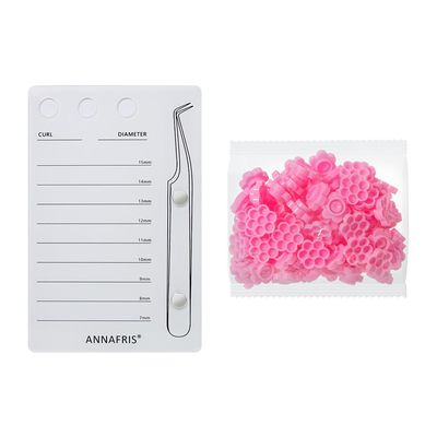 ANNAFRIS Grafted Eyelash Extension Holder Acrylic Pallet Magnetic Suction Scale Plate Lash Makeup Tools (White)
