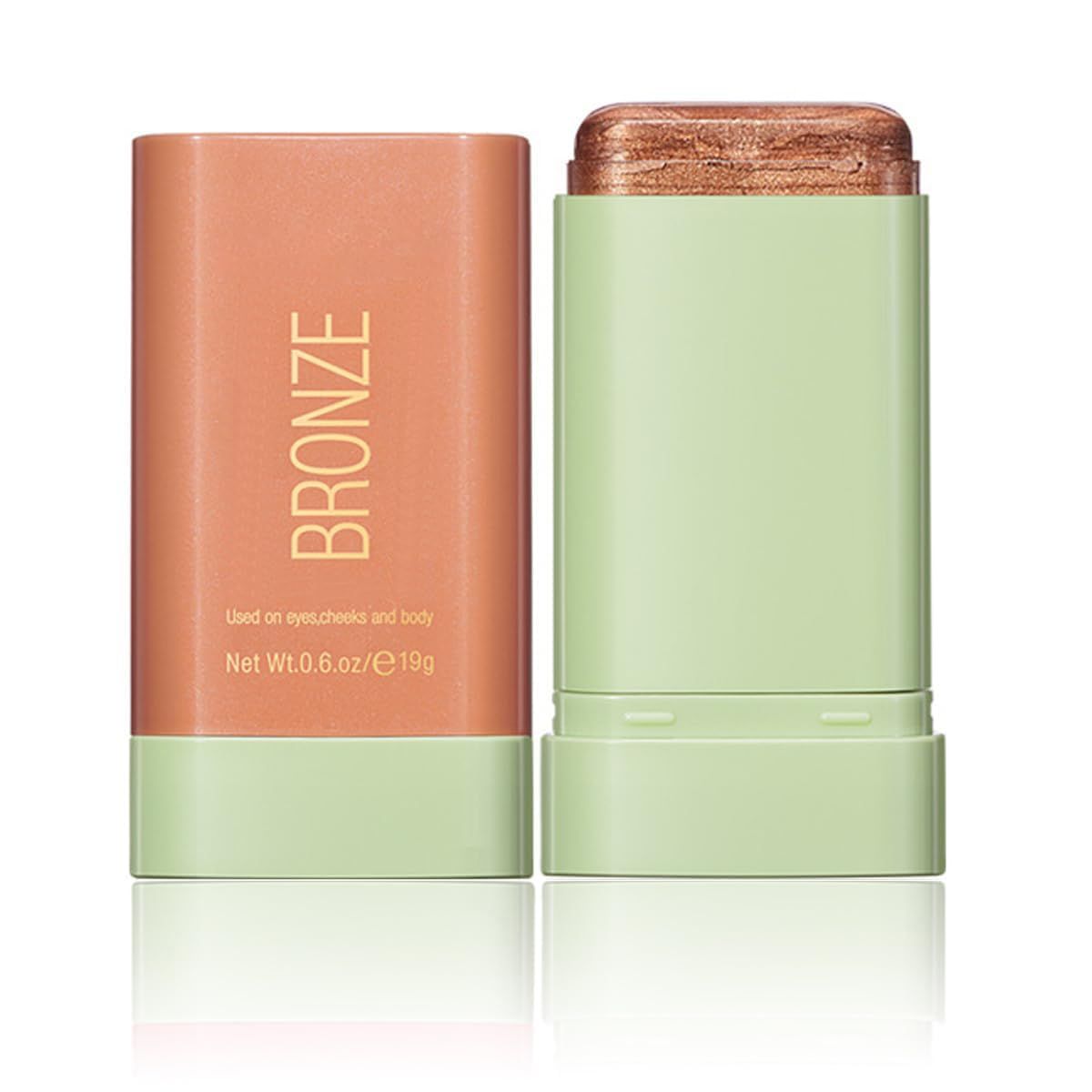 Tiejdhr Multi-Use Makeup Blush Stick, Beauty Tinted Solid Blush Stick,Facial Contouring Highlight &amp; Brighten Face Stick, Waterproof Moisturizer Stick, Suitable for All Skin (3#Rich Glow)