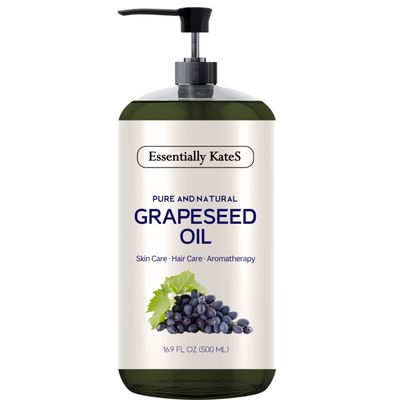 Essentially KateS Grapeseed Oil 16.9 Fl Oz - Pack of 1-100% Pure and Natural and Cold Pressed