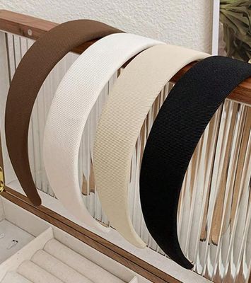 Headbands for Women Non Slip Trendy Headbands for Womens Hair 1 inch Wide Cute Headbands for Girls, Fall Head Bands Elastic Hair Bands for Womens Hair Fashion Hair Accessories for Women 4PCS