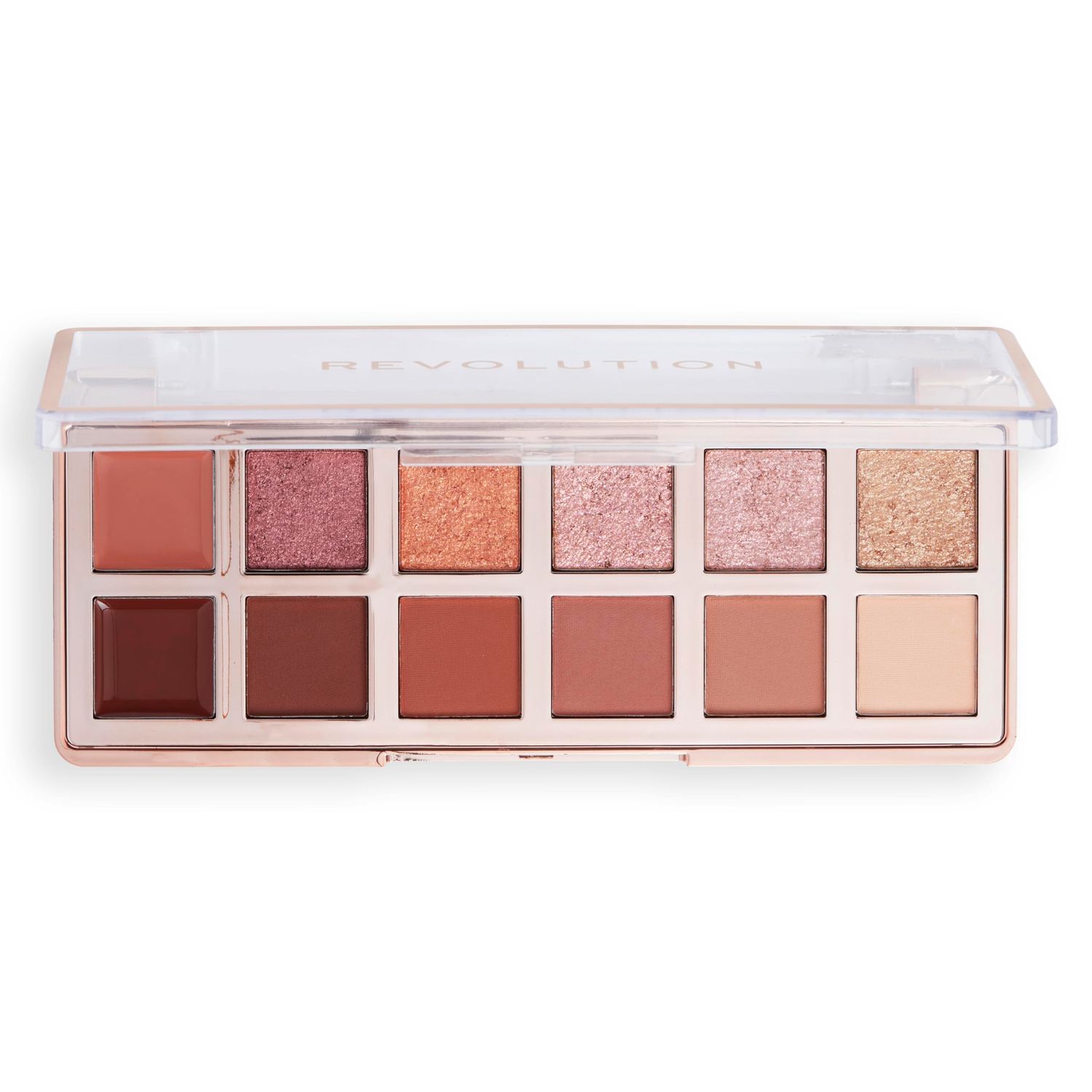 Revolution Beauty, The True Icon Bronze Eyeshadow Palette, 12 Ultra-Pigmented Matte &amp; Shimmer Finishes &amp; Shades, Long-Lasting &amp; Blendable, Vegan &amp; Cruelty-Free, 3.53 oz