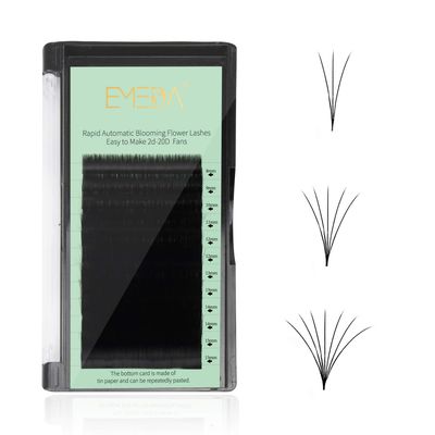 EMEDA Self Blooming Lash Extensions 0.05mm D Curl 8-15mm Mixed Tray Fast Auto Self Fanning Flowering Easy Volume Fan Lashes 2D10D Easy Volume Lash Extensions (0.05 D 8-15 Mix Length)