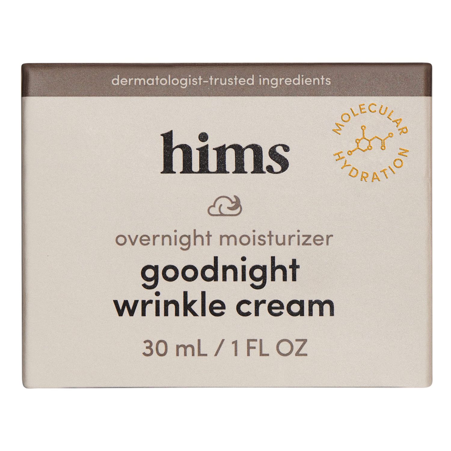 hims Goodnight Wrinkle Cream for Men - Hydrating Mens Face Moisturizer with Hyaluronic Acid, Shea Butter &amp; Caffeine - Reduces Wrinkles While You Sleep - 1 pack