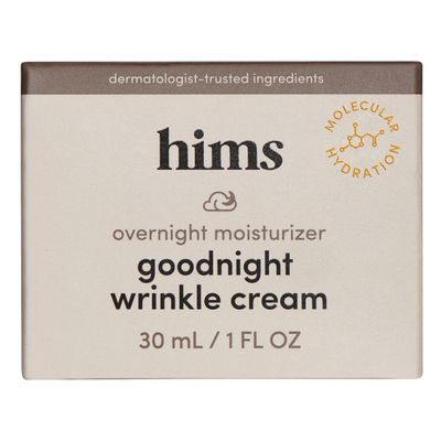 hims Goodnight Wrinkle Cream for Men - Hydrating Mens Face Moisturizer with Hyaluronic Acid, Shea Butter &amp; Caffeine - Reduces Wrinkles While You Sleep - 1 pack