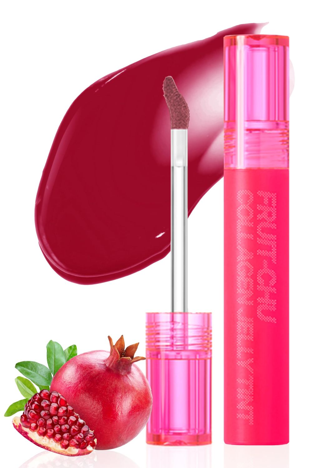 16BRAND Chosungah Fruit-Chu Collagen Korean Lip Tint Korean MakeUp 0.14 oz | Lip Stain Long Lasting Collagen Plumper Water Tint | Moisturizing Lip Tint Stain K Beauty Lip Gloss (Pomegranate Jelly)