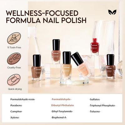 Morovan Brown Nail Polish Set Fall Winter Nude Nail Polish Kit Regular Air Quick Dry Fingernail Polish Pack for Women Nail Art Design Gift Holiday Party