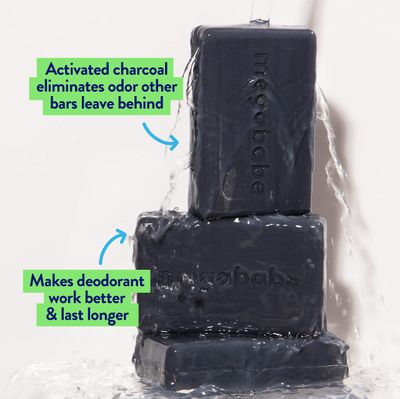 Megababe Underarm Bar Soap - Space Bar | With Detoxifying Charcoal for Odor Control | 3.5 oz