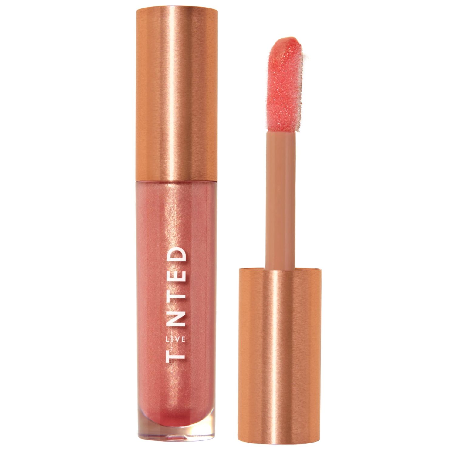 Live Tinted Huegloss High-Shine Lip Gloss - Hydrating, Non-Sticky, Moisturizing Lip Gloss with Hyaluronic Acid, Coconut Oil, and Shea Butter For a Soft Barrier &amp; Seals in Moisture - Soft Shimmary Pink