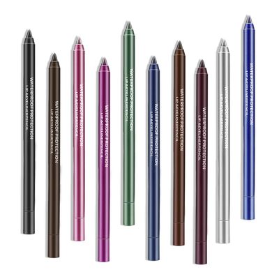 Boobeen 10 Packs Eyeliner Pencil Set, Waterproof Glitter Eye Shadow &amp; Lip Liner, Soft Colorful Gel Formula, Creates Bold and Defined Lines