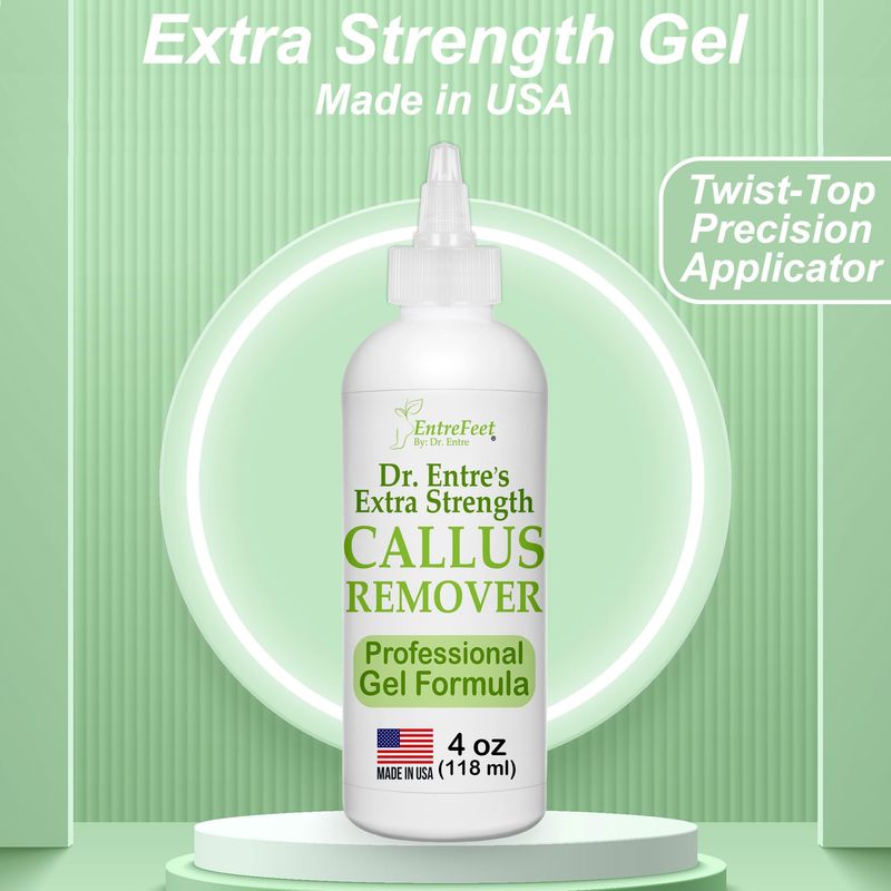 Dr. Entre's Callus Remover Gel &amp; Foot File Extra Strength Callus Remover for Feet, Foot Callus Remover Care, Pedicure Tools Supplies, Spa Kit, Dead Skin Scrubber, 4 oz
