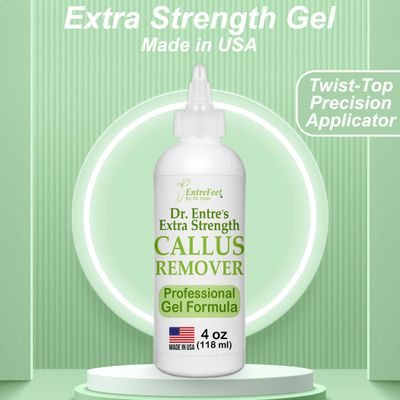 Dr. Entre's Callus Remover Gel & Foot File Extra Strength Callus Remover for Feet, Foot Callus Remover Care, Pedicure Tools Supplies, Spa Kit, Dead Skin Scrubber, 4 oz