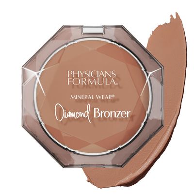 Physicians Formula Mineral WearDiamond Bronzer - Creamy Powder-Serum Hybrid, Weightless &amp; Dewy Finish, Minimizes Appearance of Pores &amp; Fine Lines - Bronze Gem