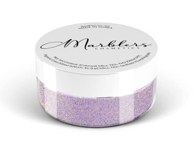 MARBLERS Chunky Mica Powder Wisteria Pearl 0.11oz (3g) | Highly Pigmented | Non-Toxic, Vegan, Cruelty-Free | Lip Gloss, Eyeshadow, Body Butter, Nail Polish, Nail Art | Party, Body, Face Makeup