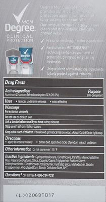 DEGREE Men Clinical Protection Sport Strength Antiperspirant &amp; Deodorant, 1.7 Ounce, Pack of 3 (Packaging may vary)