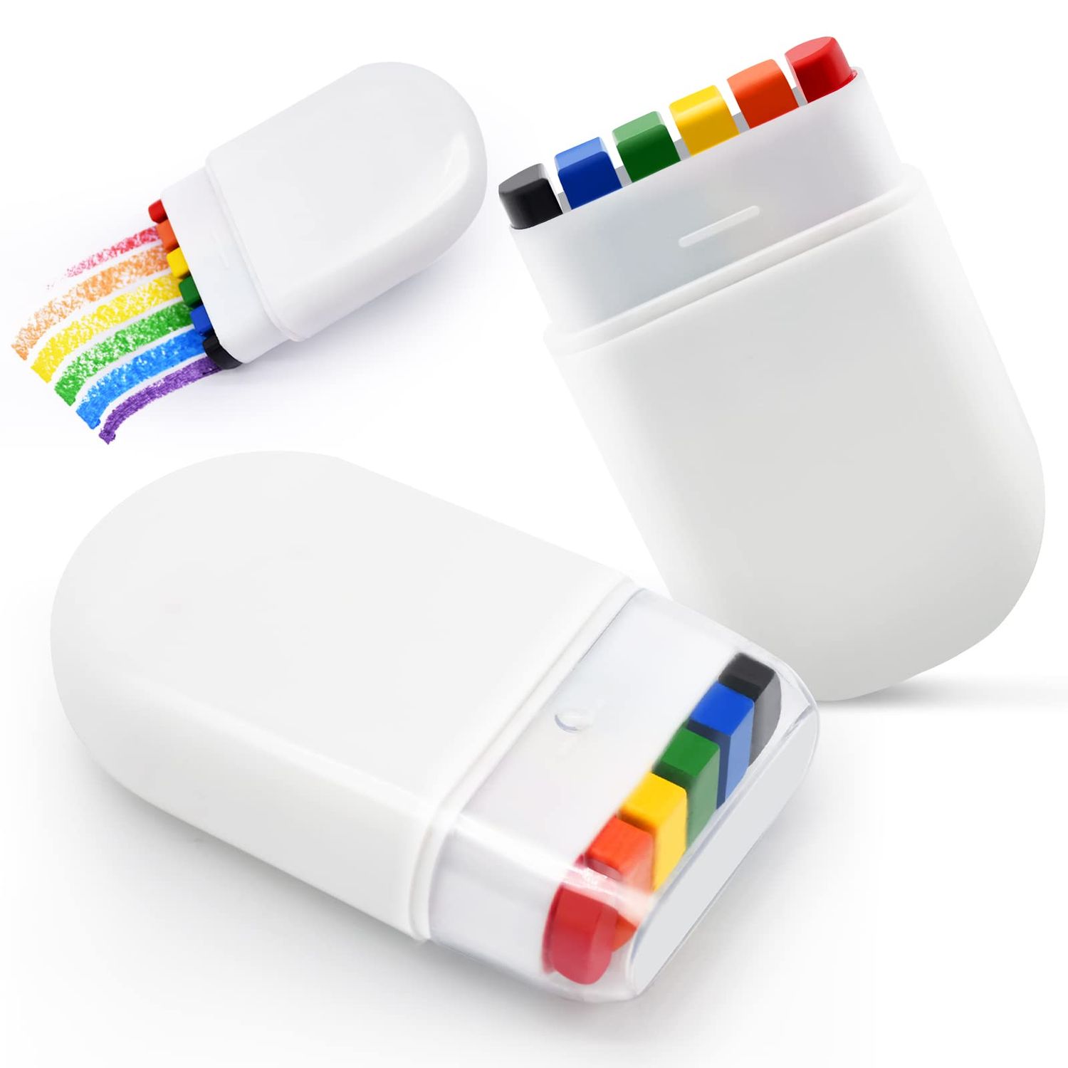 Rainbow Pride Flag Face Paint - Gay Pride Rainbow Stripe Fan Brush Stick, Face and Body Paint for Gay Pride Parade, Pride Month Celebrations, Cosplay, Party, and Halloween Makeup (2 Pack)