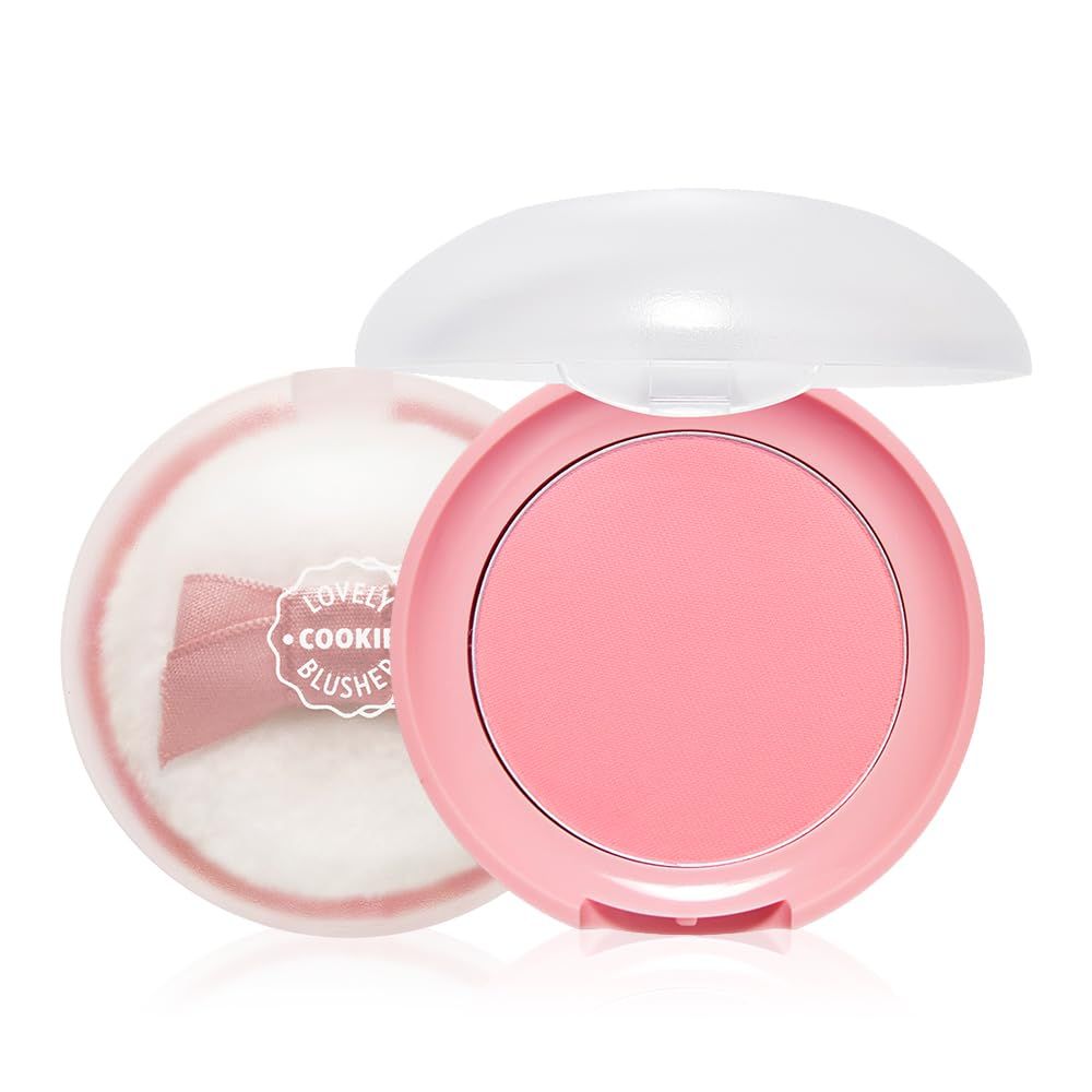 ETUDE Lovely Cookie Blusher - Grapefruit Jelly 4g | Glowing &amp; Natural Powder Blush with Long-Lasting Sebum Control | Easy Application | Korean Makeup, Kbeauty, Perfect for Gift