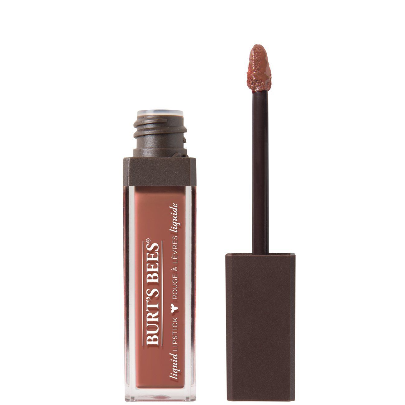 Burt&#39;s Bees 100% Natural Glossy Liquid Lipstick, Sandy Seas, 1 Tube
