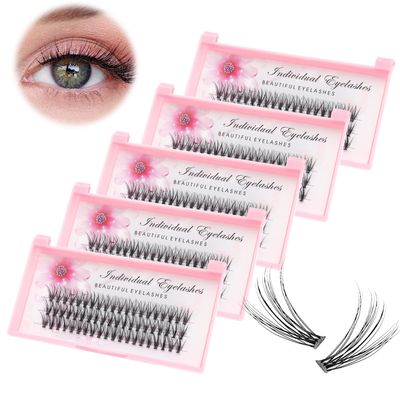 Bodermincer 20D 0.07mm Thickness 8-22mm To Choose Grafting False Eyelashes False Eyelashes Individual Natural Long Mink Fake Eyelashes Extension Handmade Bulk Wholesale (5 packs-14mm)