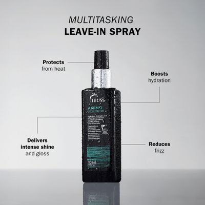 TRUSS Professional Amino Miracle Hair Heat Protectant Spray - Powerful, Anti-Aging Leave In Hair Treatment and Detangler Spray to Deep Condition  Smooth Knots (225 ml)