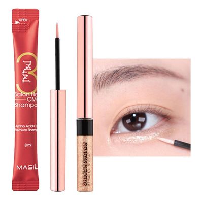 CORINGCO SET Eye Glitter Makeup Liquid Eyeshadow Sparkle | Shabam Shabam Romantic Glitter Shadow K beauty Makeup Shimmer (#05 Crescent Light)