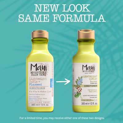 Maui Moisture Lightweight Curls  Flaxseed Conditioner, Conditioning, Paraben Free, Silicone Free, 13 Fl Oz
