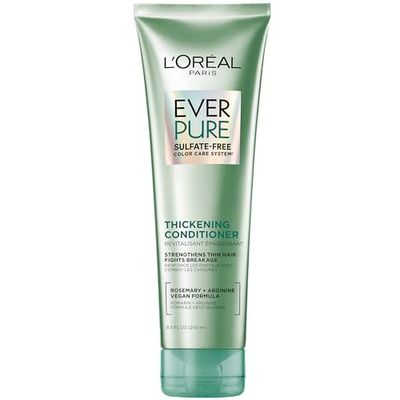 L&#39;Oreal Paris Thickening Sulfate Free Conditioner, Thickens  Strengthens Thin, Fragile Hair, Hair Care with Rosemary Leaf, EverPure, 8.5 Fl Oz (Packaging May Vary)