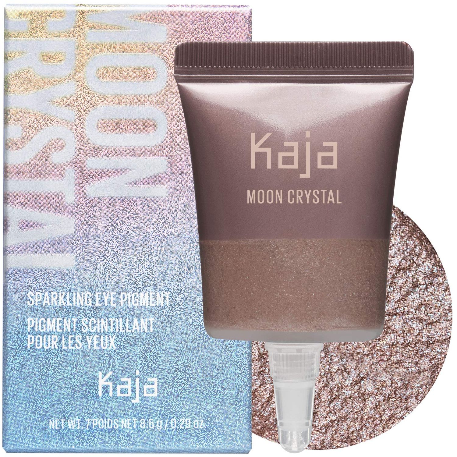 Kaja Eyeshadow - Moon Crystal | Sparkling Eye Pigment, Shimmering Brown Taupe Finish, Highly Pigmented, Glitter, 03 Tiger&#39;s Eye, 0.29 Oz