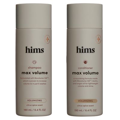 Hims Max Volume Shampoo &amp; Conditioner Pack - Volumizing Shampoo and Conditioner for Men - Citrus Spice - Men&#39;s Natural Shampoo &amp; Conditioner - 2 x 6.4 fl oz Bottles