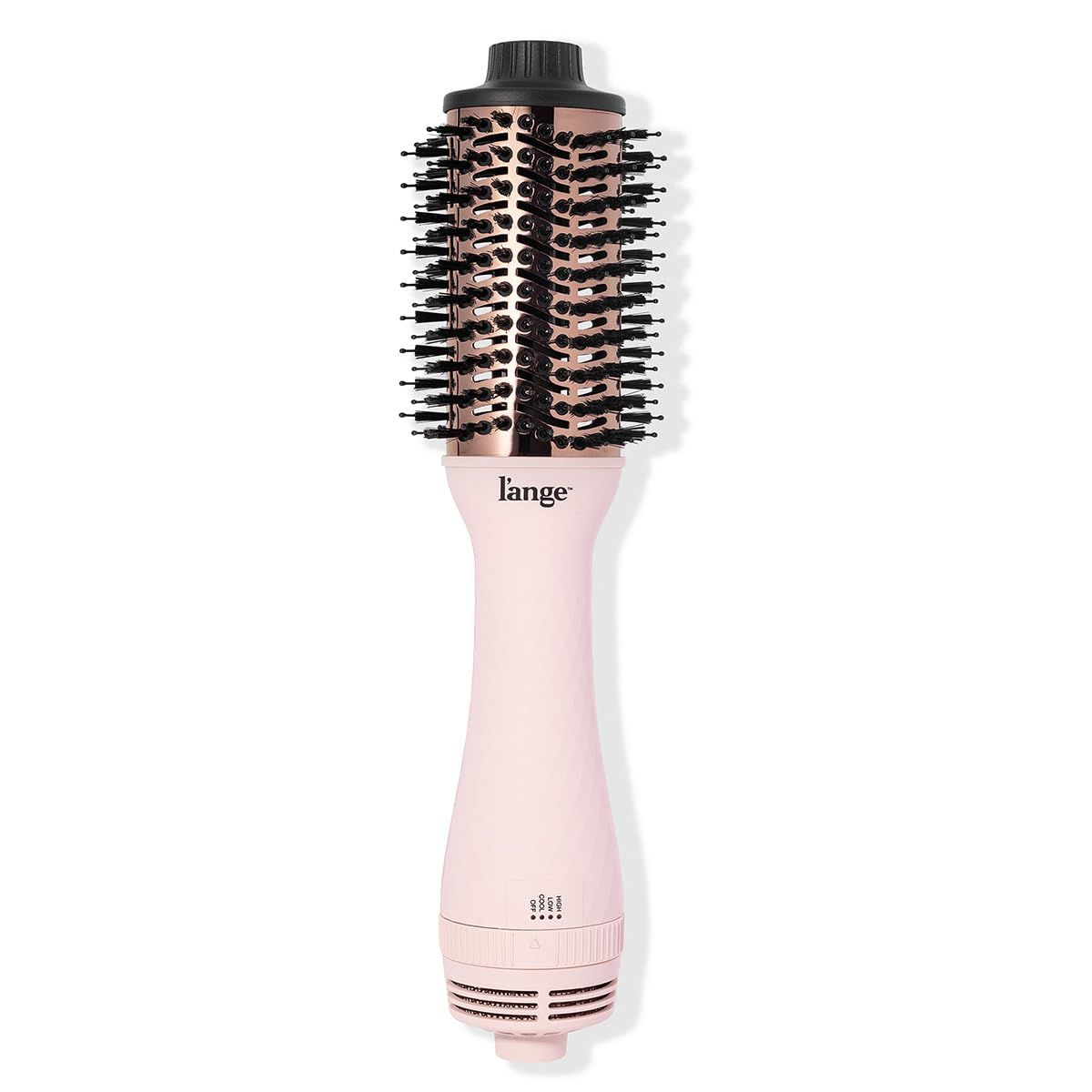 L&#39;ANGE HAIR Le Volume 2-in-1 Titanium Blow Dryer Brush | Hot Air Brush in One with Oval Barrel | Hair Styler for Smooth, Frizz-Free Results for All Hair Types (Blush - 60 mm)