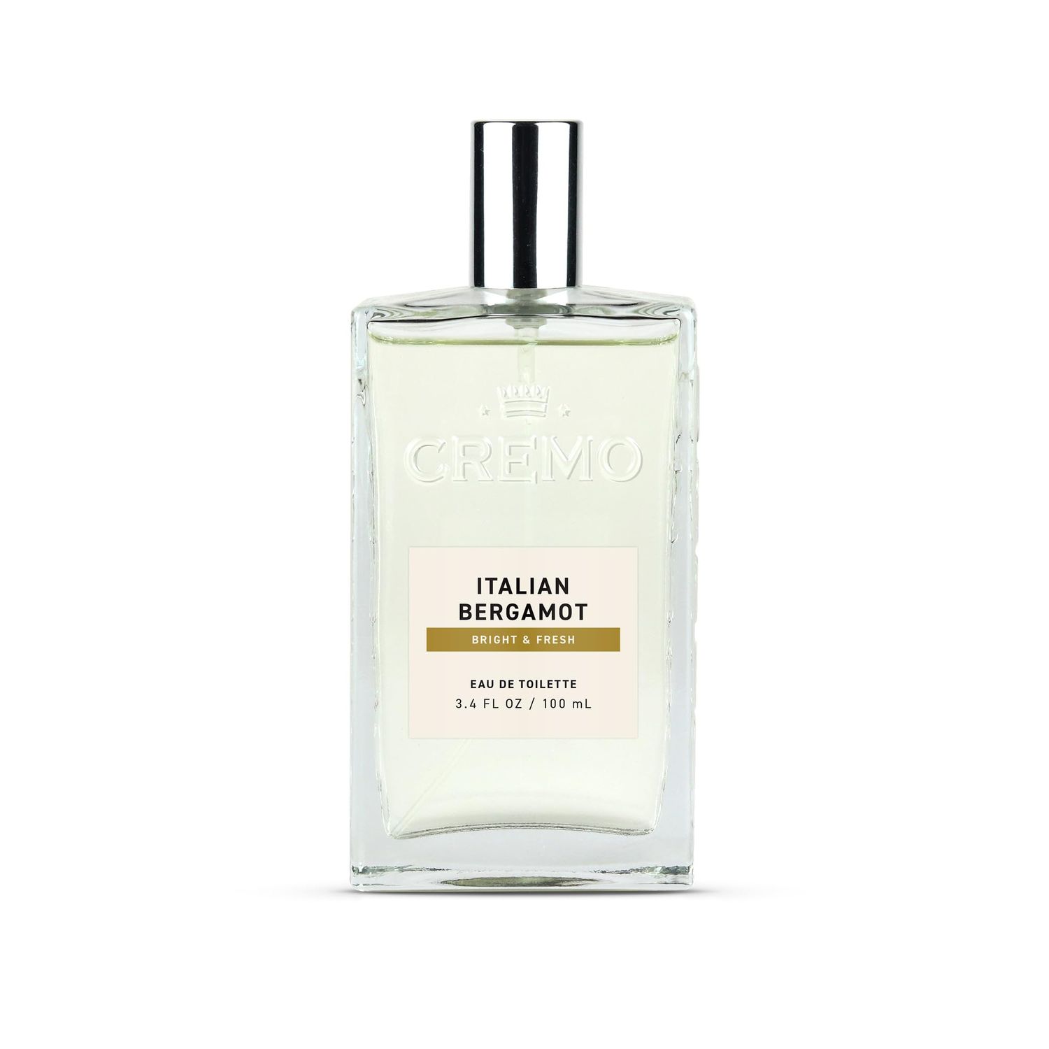 Cremo Italian Bergamot Cologne Spray, A Combination of Italian Bergamot, Neroli Blossom, and Fresh Vetiver, 3.4 Fl Oz
