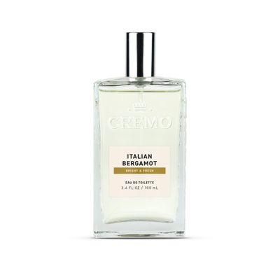 Cremo Italian Bergamot Cologne Spray, A Combination of Italian Bergamot, Neroli Blossom, and Fresh Vetiver, 3.4 Fl Oz
