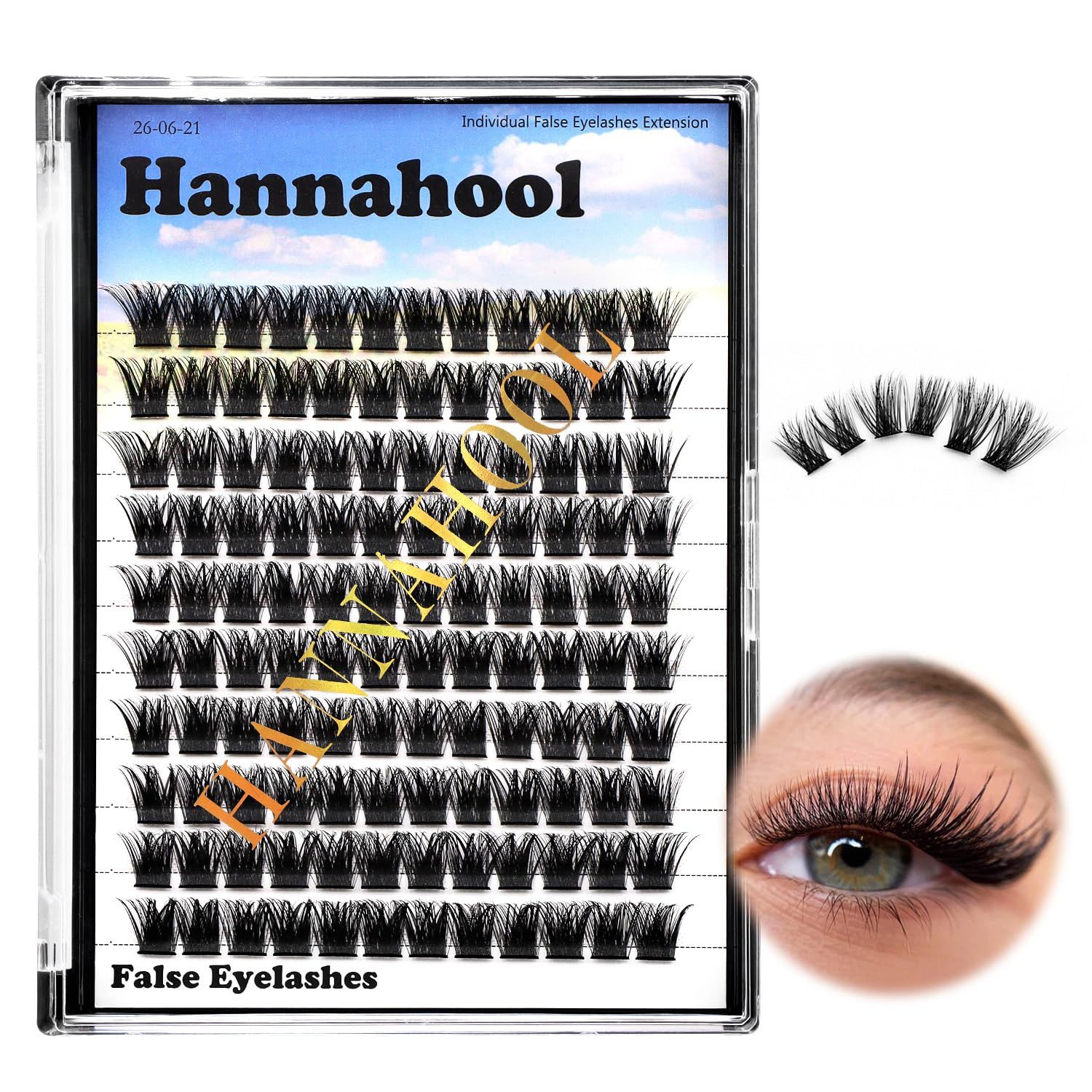 Large Tray,10-20mm to Choose DIY Eye Lashes Extensions 120 Cluster Wide Stem Eyelashes Soft and Lightweight Individual False Eyelashes Dramatic Look (12mm)
