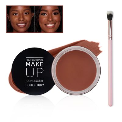QIUFSSE Under Eye Concealer for Dark Circles Color Corrector Pro Concealer Full Coverage Concealer de oieras Long-lasting Cover up Makeup Waterproof Concealer Makeup - 07 DEEP