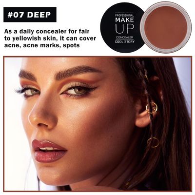QIUFSSE Under Eye Concealer for Dark Circles Color Corrector Pro Concealer Full Coverage Concealer de oieras Long-lasting Cover up Makeup Waterproof Concealer Makeup - 07 DEEP