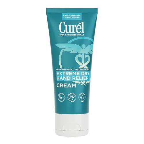 Curel Extreme Dry Hand Relief, Dermatologist Recommended, Long-Lasting Hand Cream For Dry Hands, Paraben Free, Fragrance-Free Hand Lotion, 3 Oz